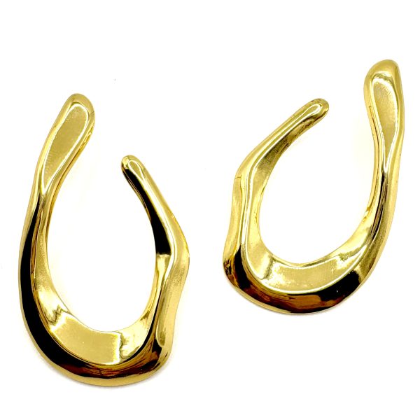 Abstract Gold Statement Earrings